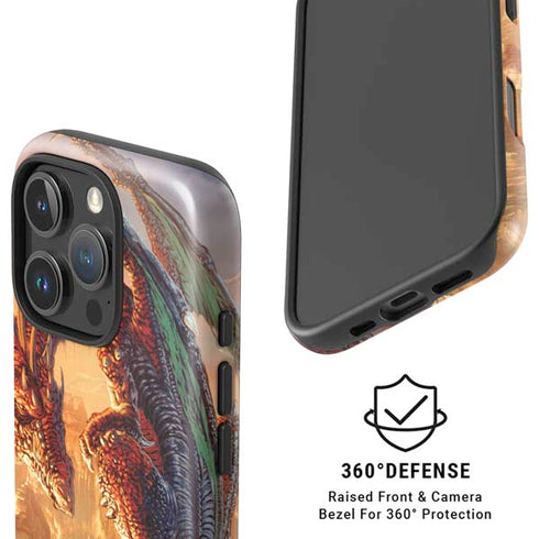 Bravery Misplaced Dragon and Knight by Ed Beard Jr iPhone 16 Pro Magsafe Impact Case